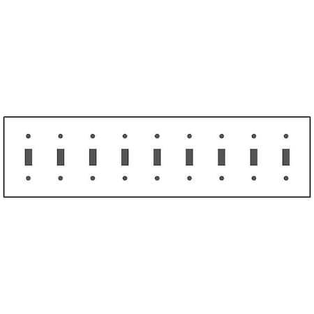 Mulberry Number of Gangs: 9 Steel, Painted/Smooth Semi-Gloss Finish, White 86079